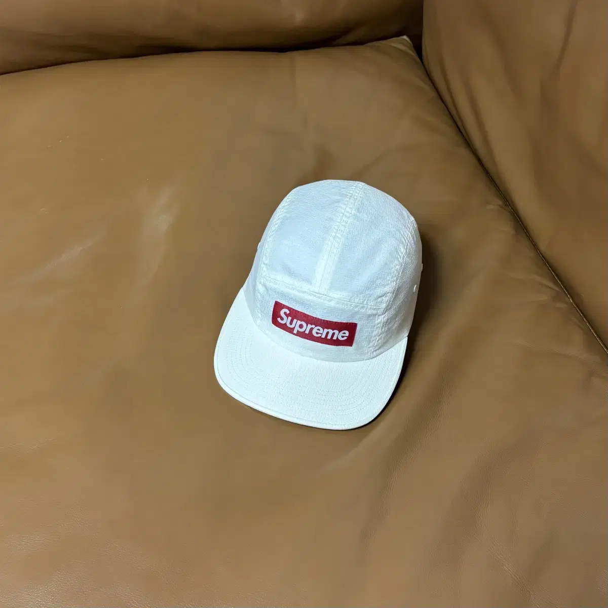 Supreme 슈프림 캠프캡 모자 (Jacquard Logo White)