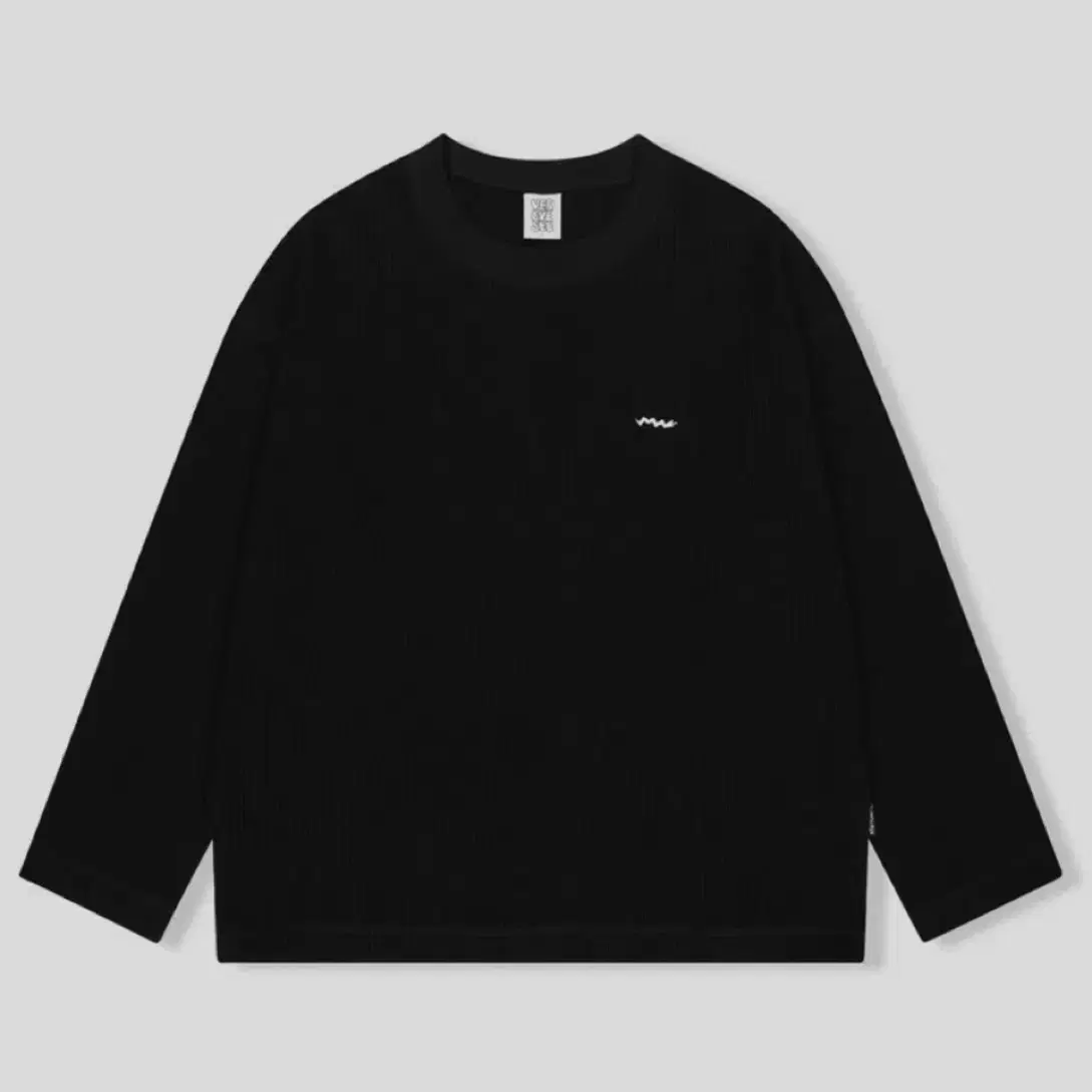 예스아이씨 SN-Logo Waffle L/S Black