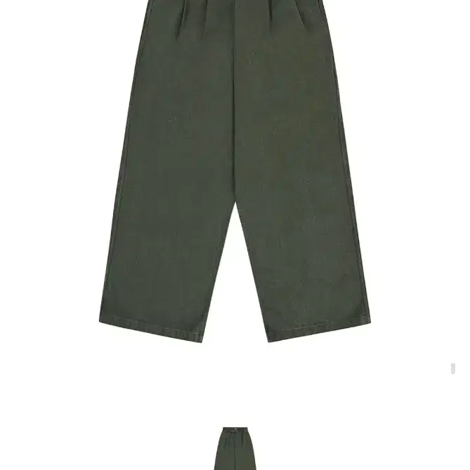 캐피디자인 Two tuck wide kation pants khaki