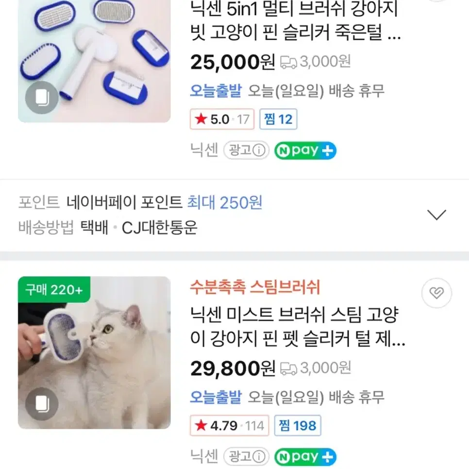 강아지 고양이 올인원 브러쉬 새상품