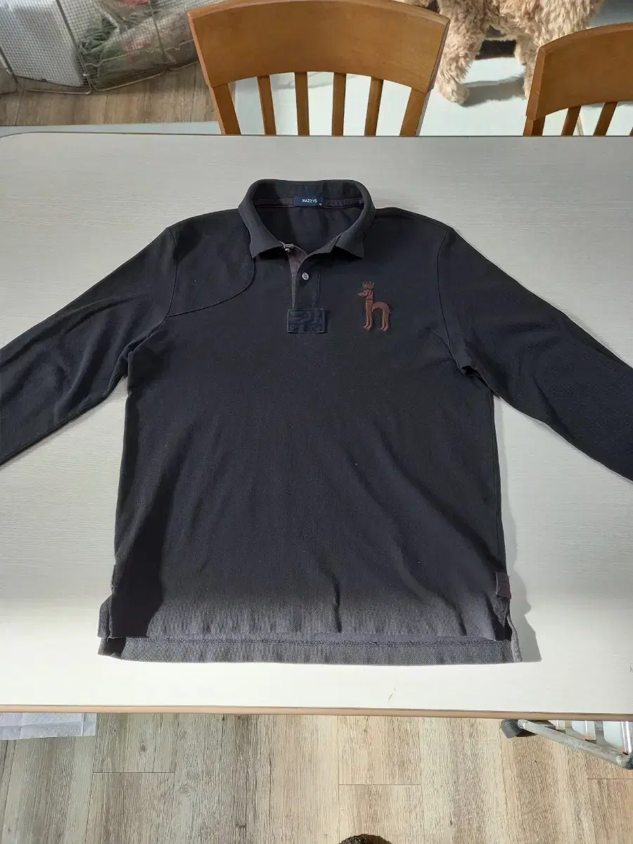 2XL110 HAZZYS Cotton Long-sleeved Shirt Black 2XL-37