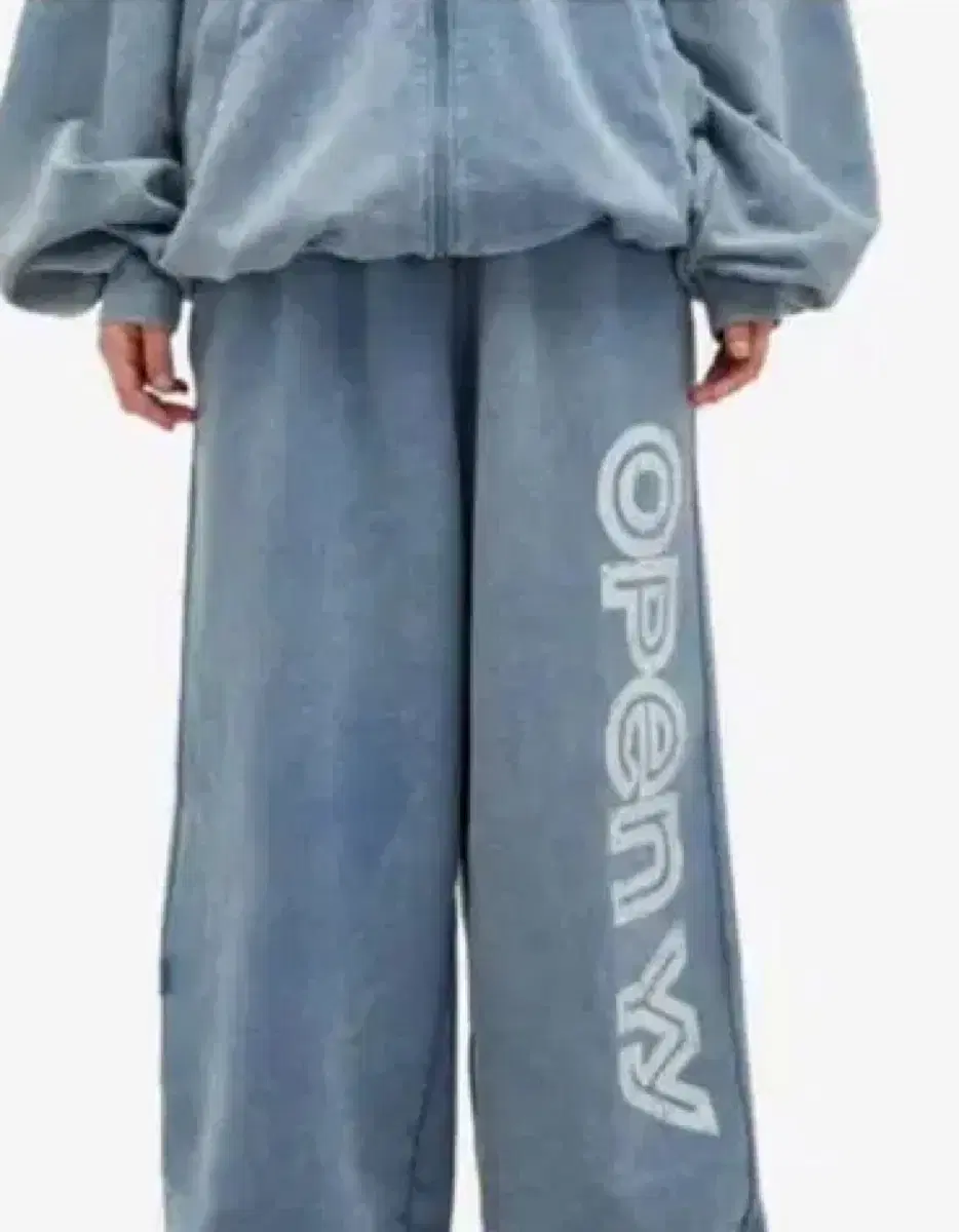 openyy Wide sweatpants bloo Pigment L/XL size