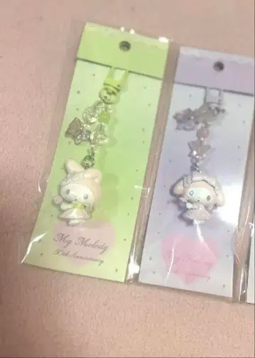 마이멜로디 50주년 기념샵 한정판 키링 나비&꽃 세트