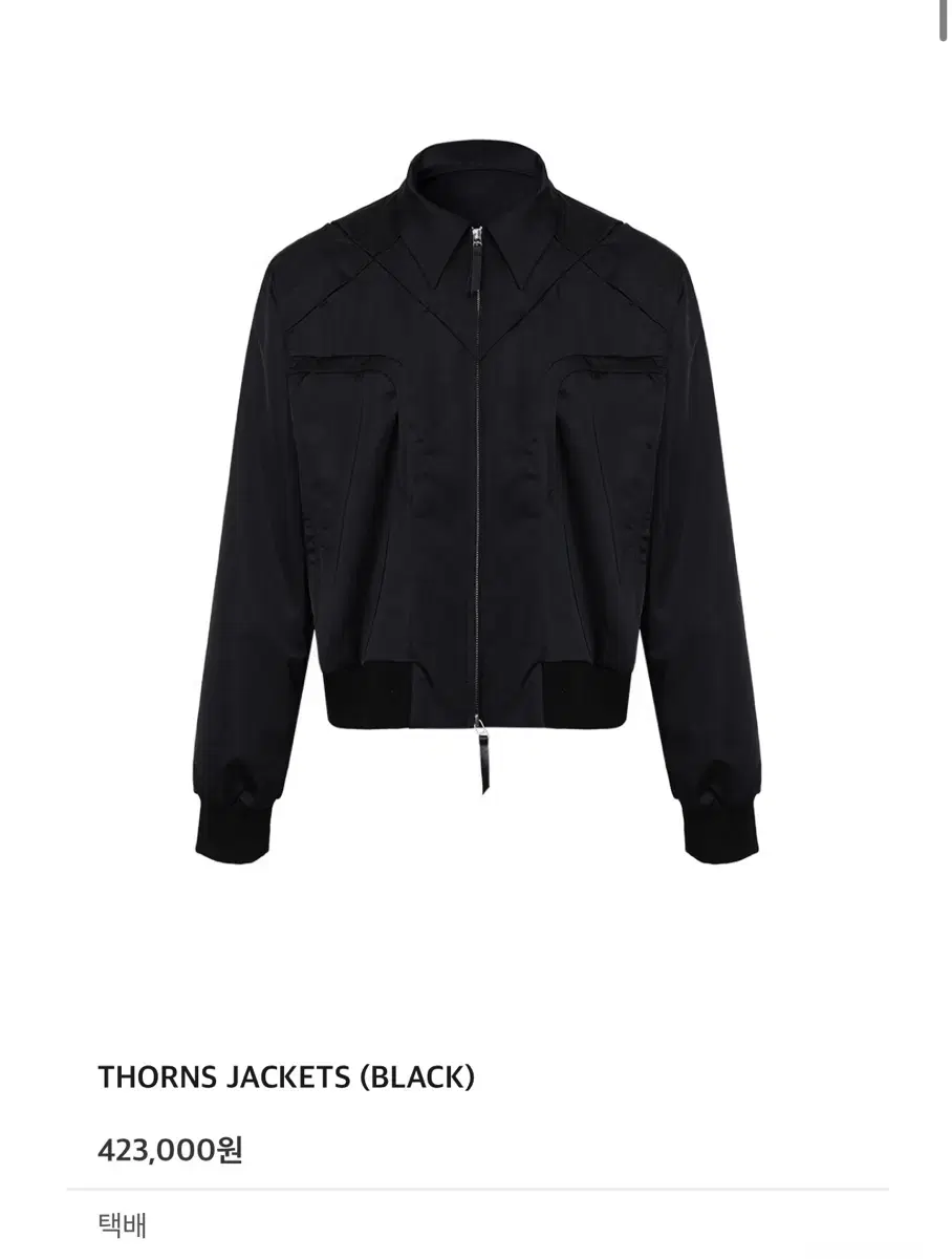 강정석 THORNS JACKETS 블랙 오리가미 자켓