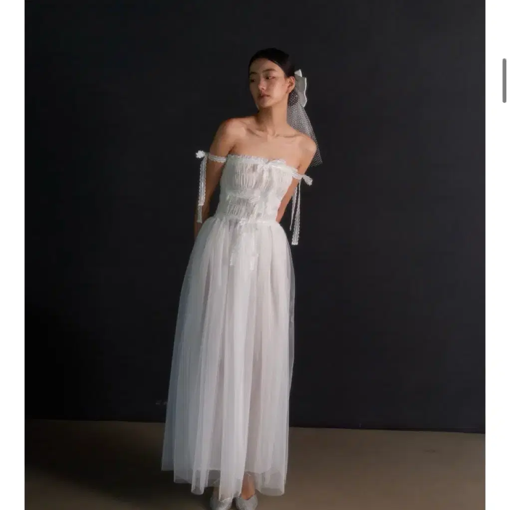 가니송 Bridal Ribbon Tulle Dress 리본뚤레드레시