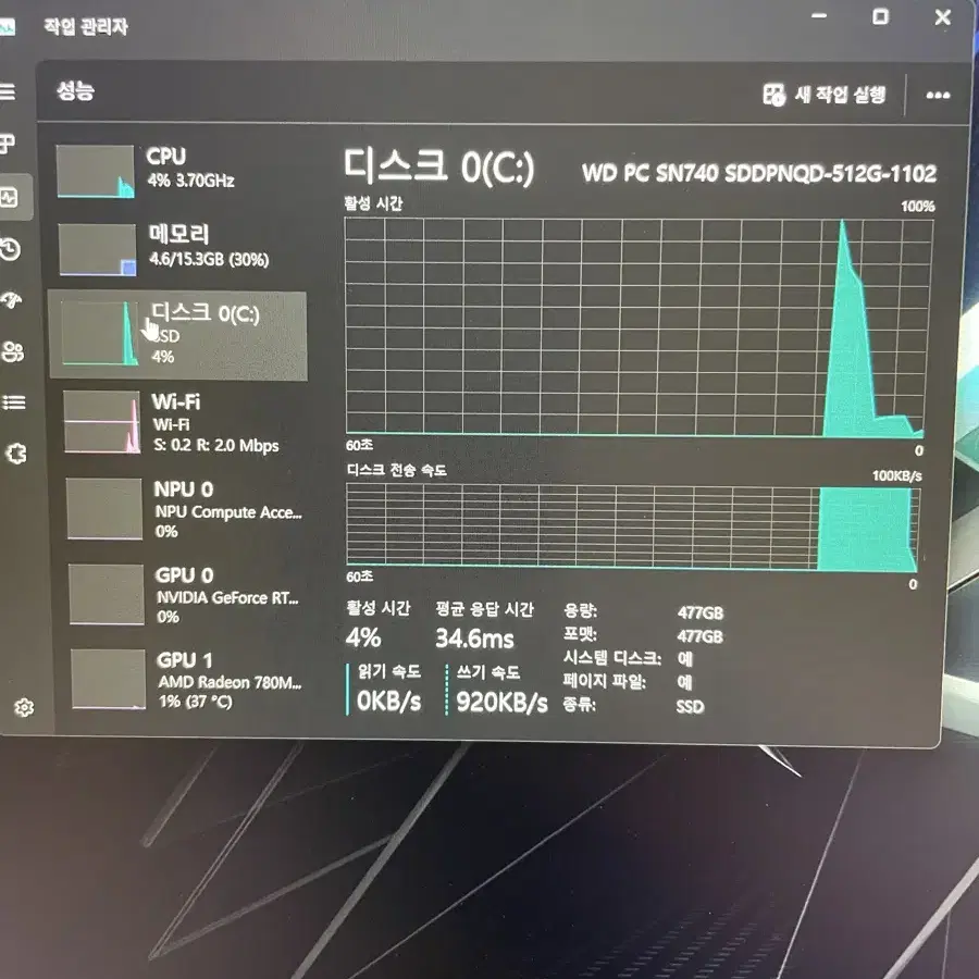 RTX4060 아수스 게이밍 노트북 (AI,NPU,QHD,165hz)