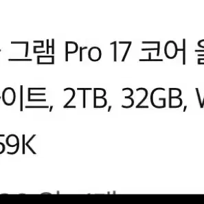 [풀박스/거의새것] 2024 LG 그램 프로 17인치 2TB+공식사은품