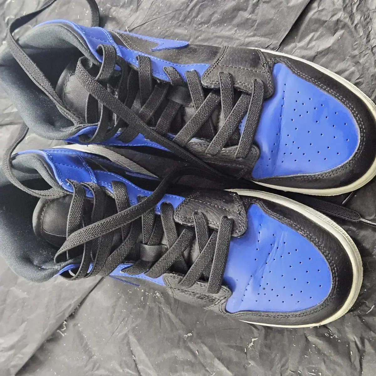 Jordan 1 Mid Black Hyper Royal 250/7Y