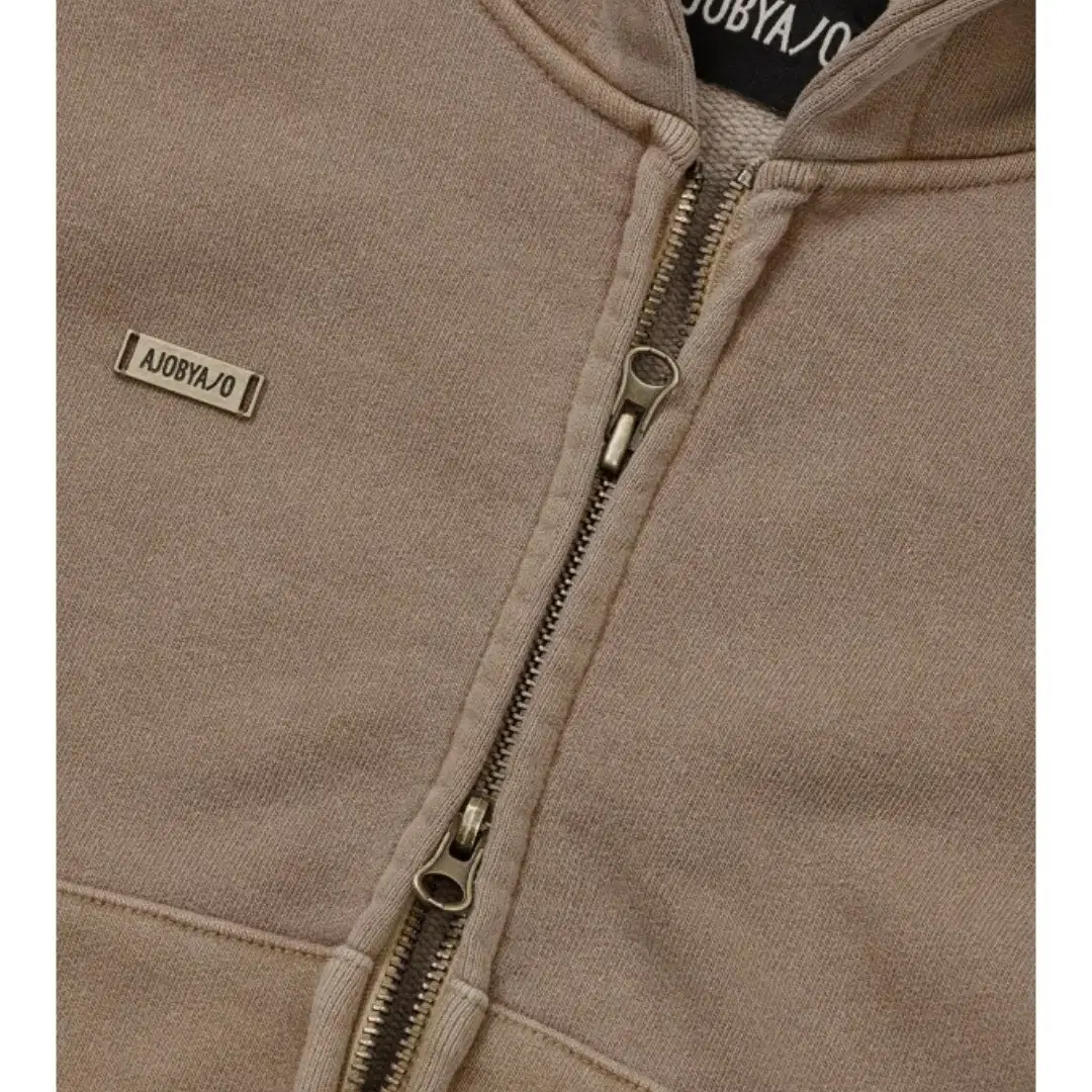 Vintage Pigment Zip-Up Hoodie [MOCHA]