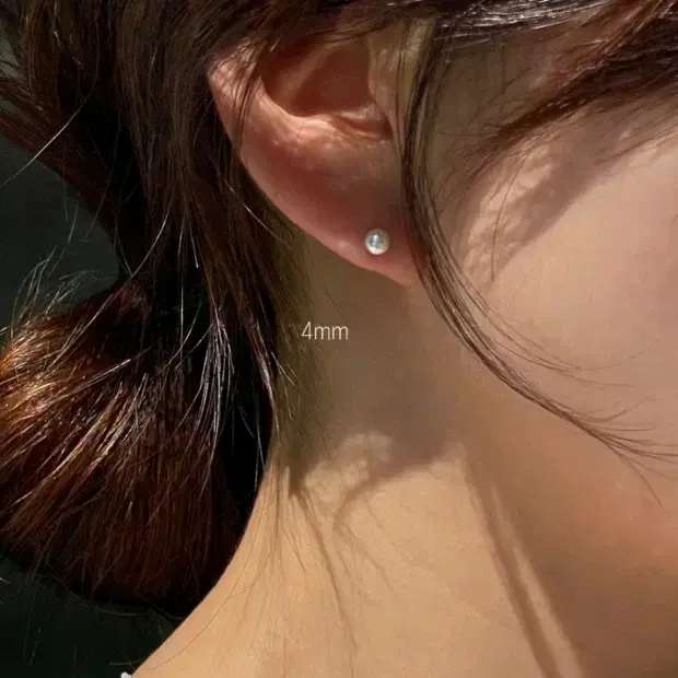 써지컬스틸 4mm 진주 귀걸이