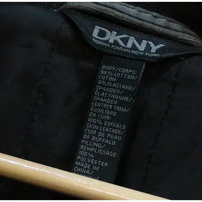 DKNY 버팔로 가죽 배색 코듀로이 야상 자켓 (남성M)