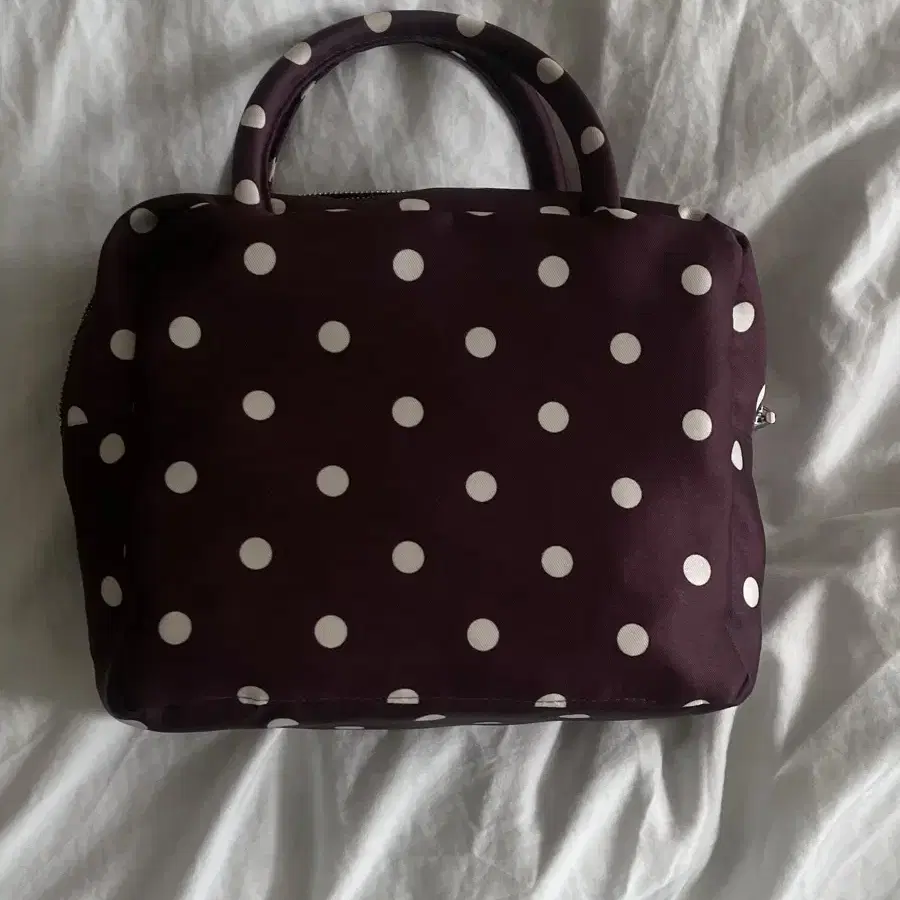 피치바스켓마켓 polka dot bag (purple) 도트백