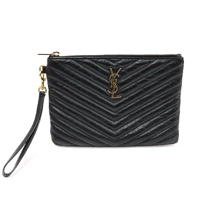 생로랑 379039 블랙 마틀라세 스트랩 클러치 CO70142YSL