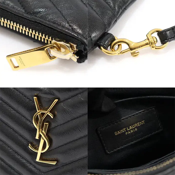 생로랑 379039 블랙 마틀라세 스트랩 클러치 CO70142YSL