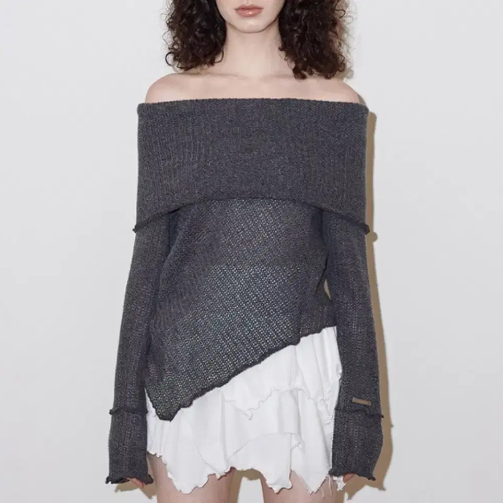 Polysooem slouchy off-shoulder sweater