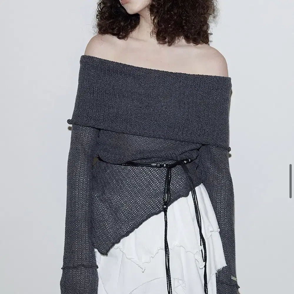 Polysooem slouchy off-shoulder sweater