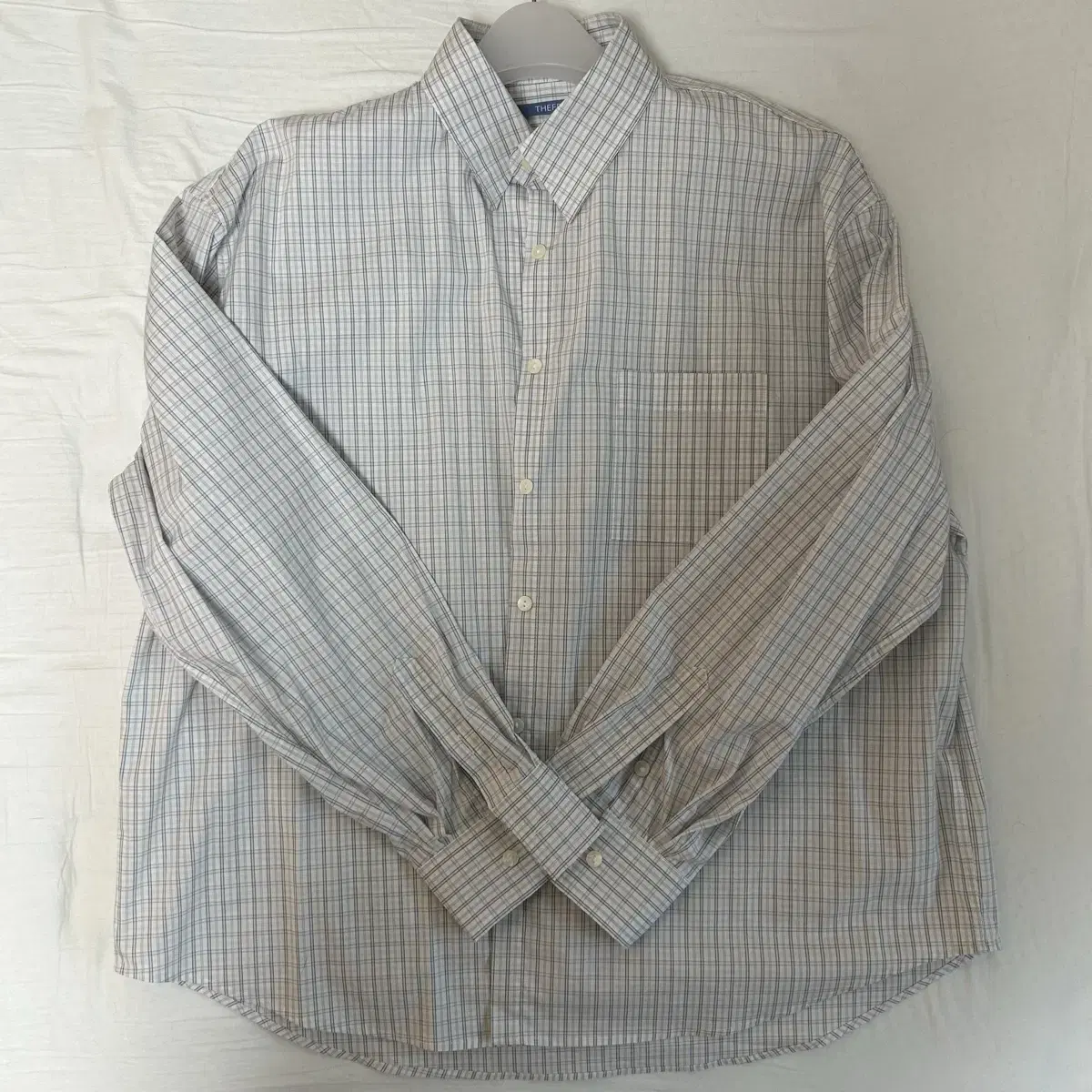 더에프유 Classic check shirt (white)