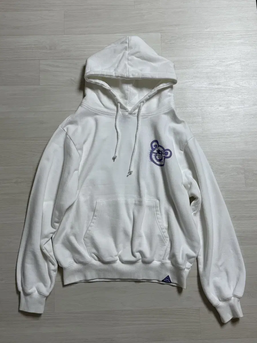 이스트쿤스트 BEAR&SMILEY HOODIE_WHITE