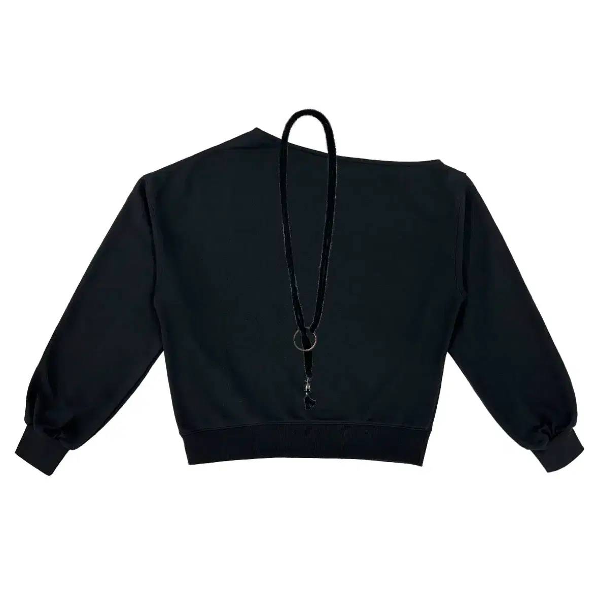 BOBAE UNBALANCE BELT SWEAT SHIRTS BLACK