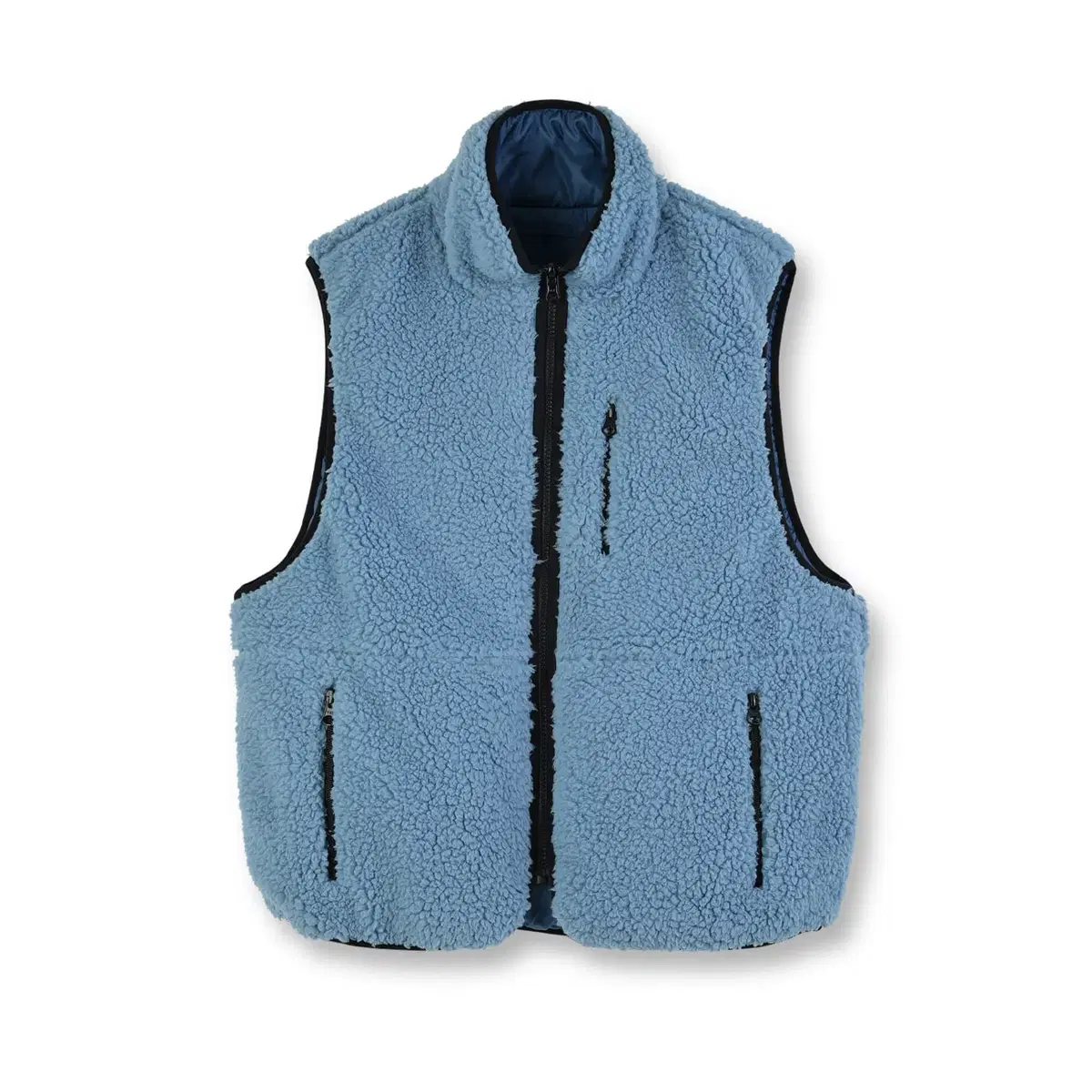 브라운야드 Reversible Sherpa Vest Blue (샘플)