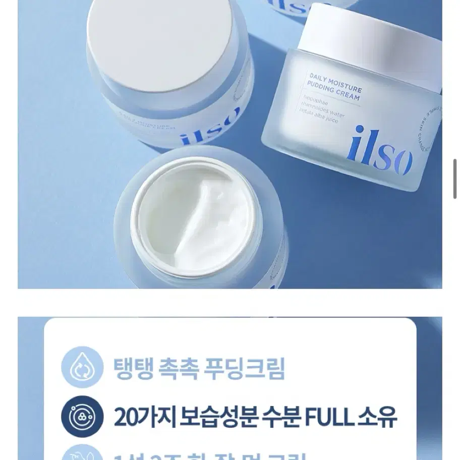 (새상품) 일소 데일리 모이스처 세라마이드 수분 보습 푸딩 크림 50ml