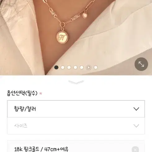 18k H코인 체인목걸이