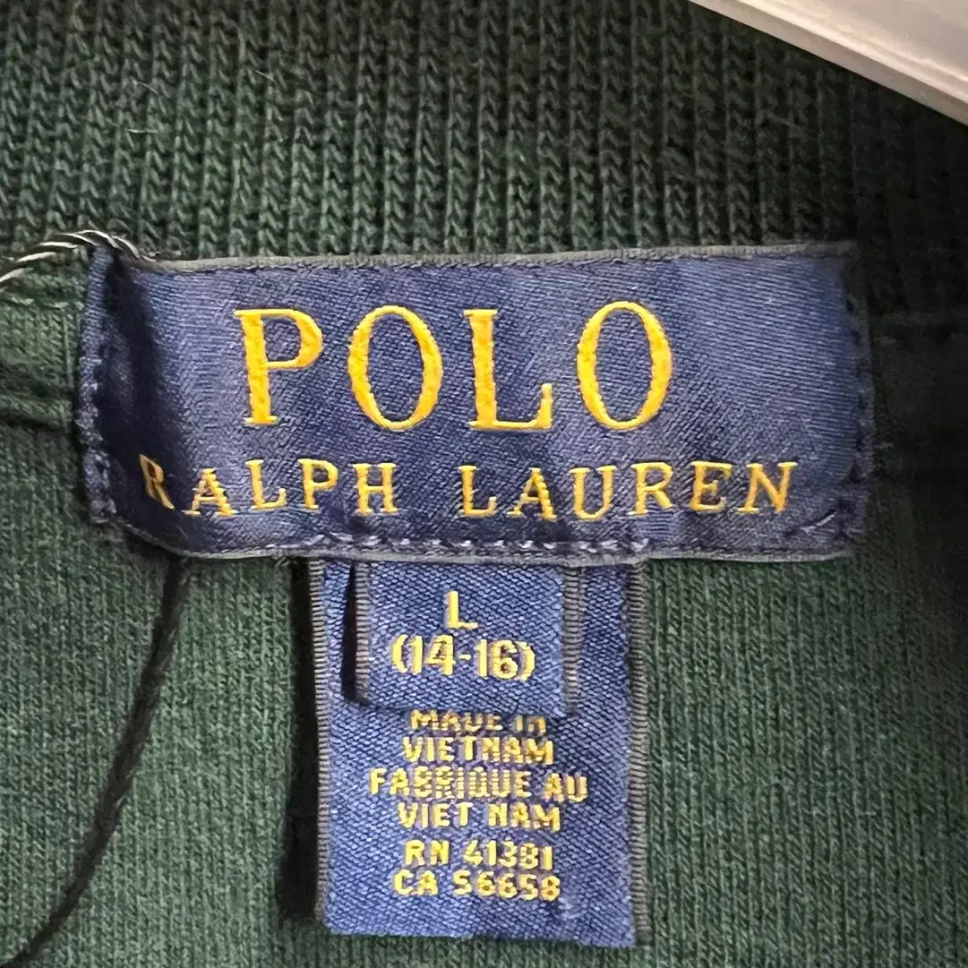 Polo Ralph Lauren 키즈 반집업 니트 그린 L(14-16)