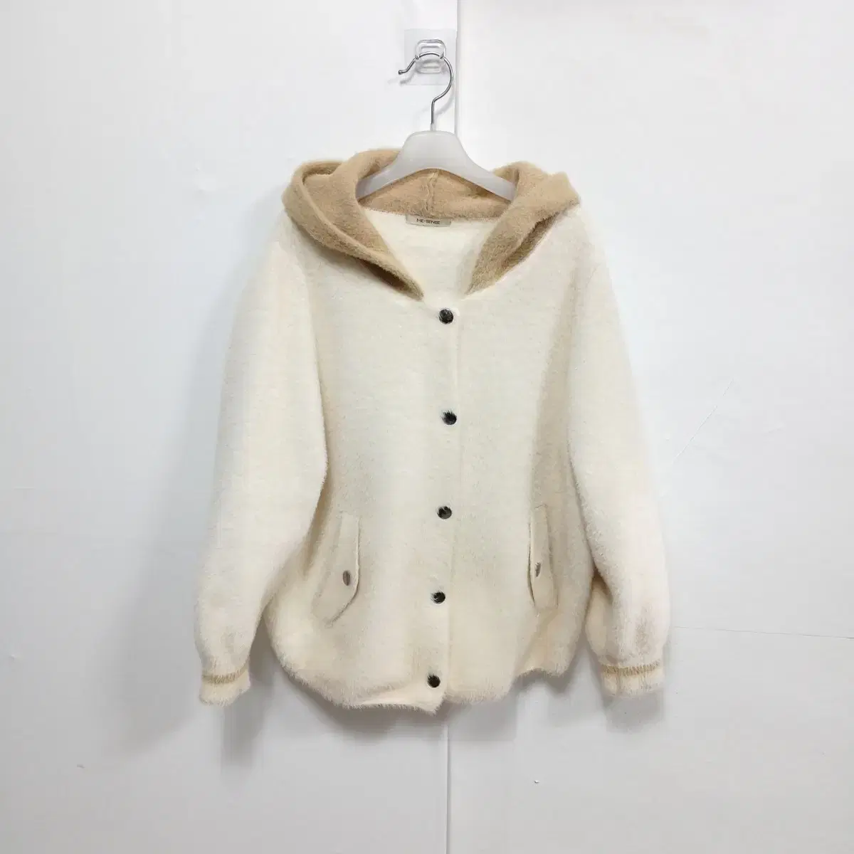 ME-SENSE Angora Knit Fur Hooded Jacket 95 M