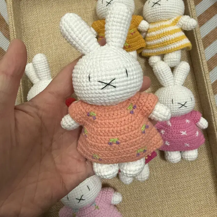 13cm 코바늘 손뜨개 미피 뜨개 인형 miffy 미피 뜨개질 인형