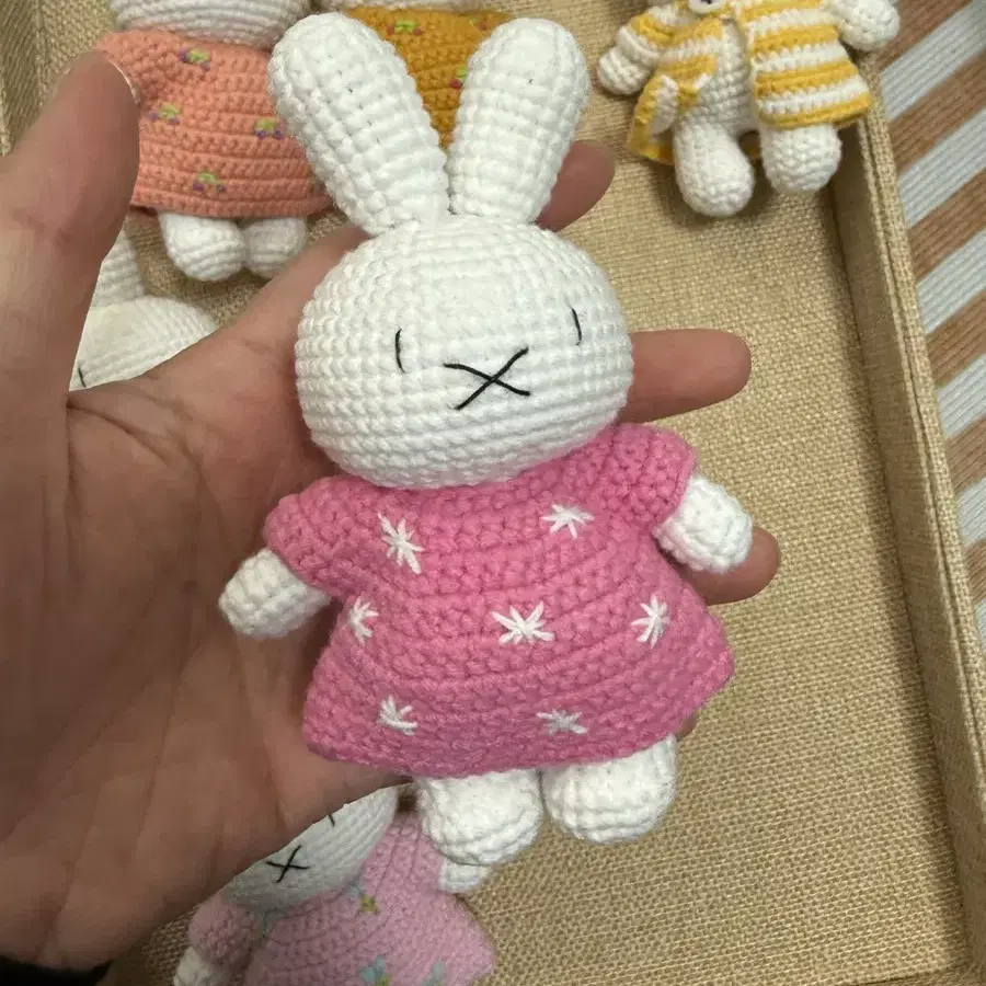 13cm 코바늘 손뜨개 미피 뜨개 인형 miffy 미피 뜨개질 인형