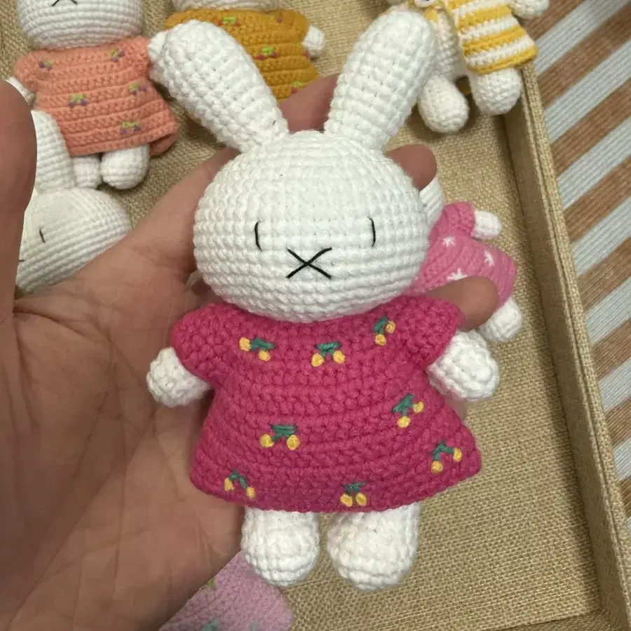 13cm 코바늘 손뜨개 미피 뜨개 인형 miffy 미피 뜨개질 인형