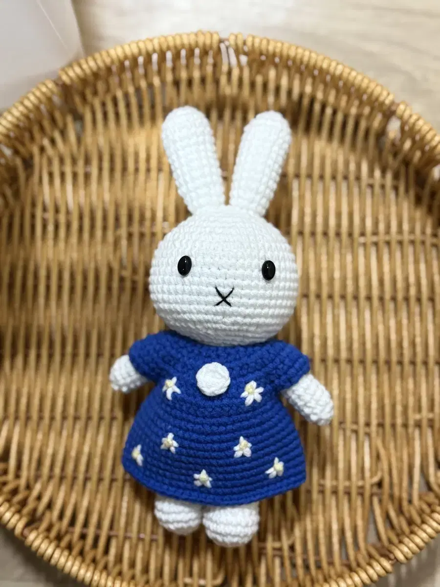 20cm 코바늘 손뜨개 미피  miffy 미피 뜨개질 인형 드레스