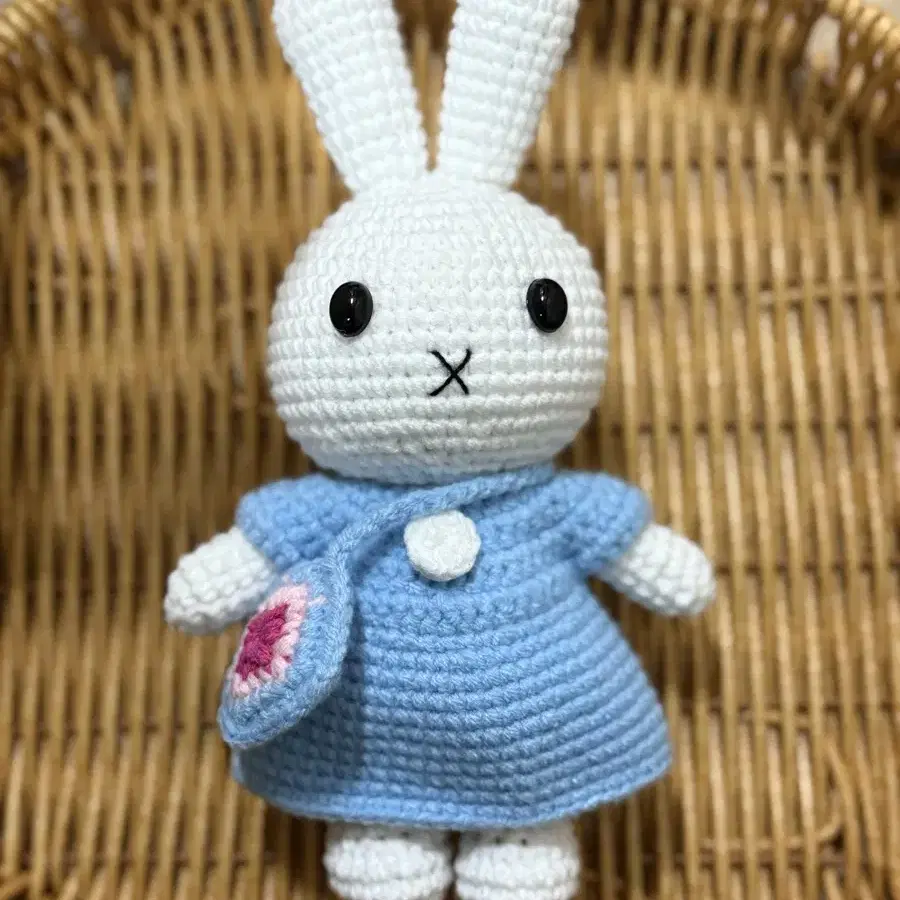 20cm 코바늘 손뜨개 미피  miffy 미피 뜨개질 인형 드레스