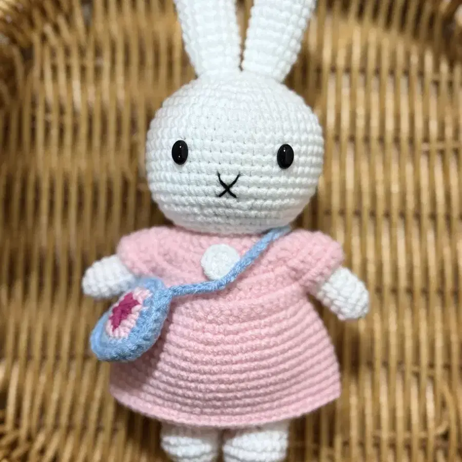 20cm 코바늘 손뜨개 미피  miffy 미피 뜨개질 인형 드레스