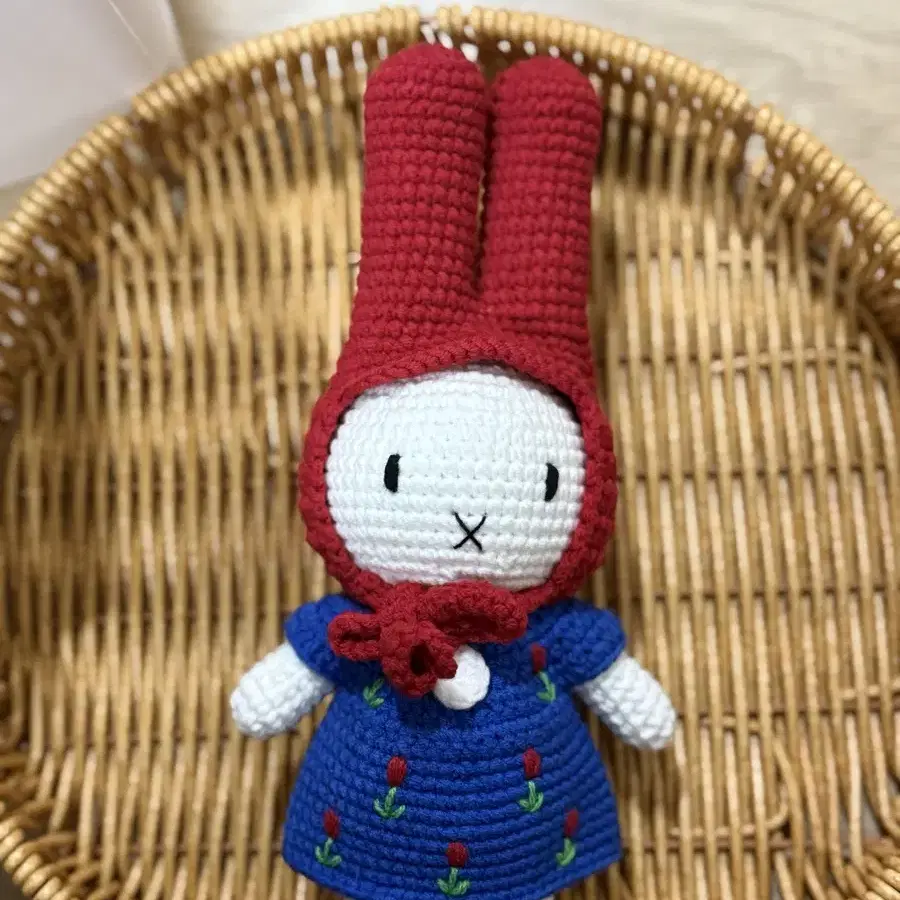 20cm 코바늘 손뜨개 미피  miffy 미피 뜨개질 인형 드레스