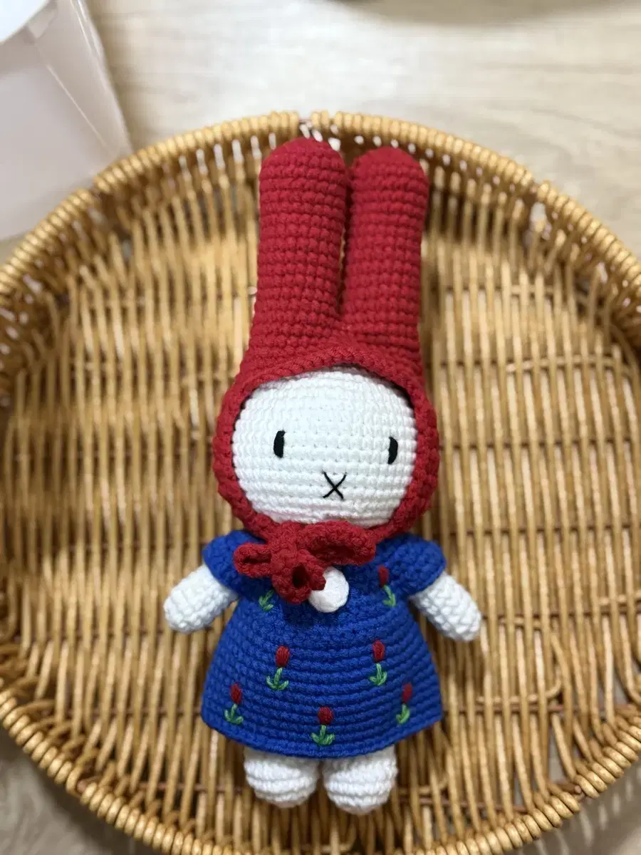 20cm 코바늘 손뜨개 미피  miffy 미피 뜨개질 인형 드레스