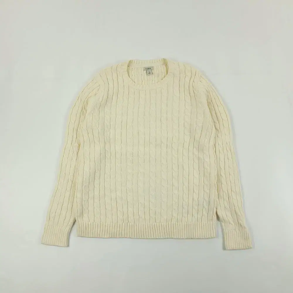 (CS653)XL 엘엘빈 꽈배기 아이보리 케이블 니트 스웨터knit