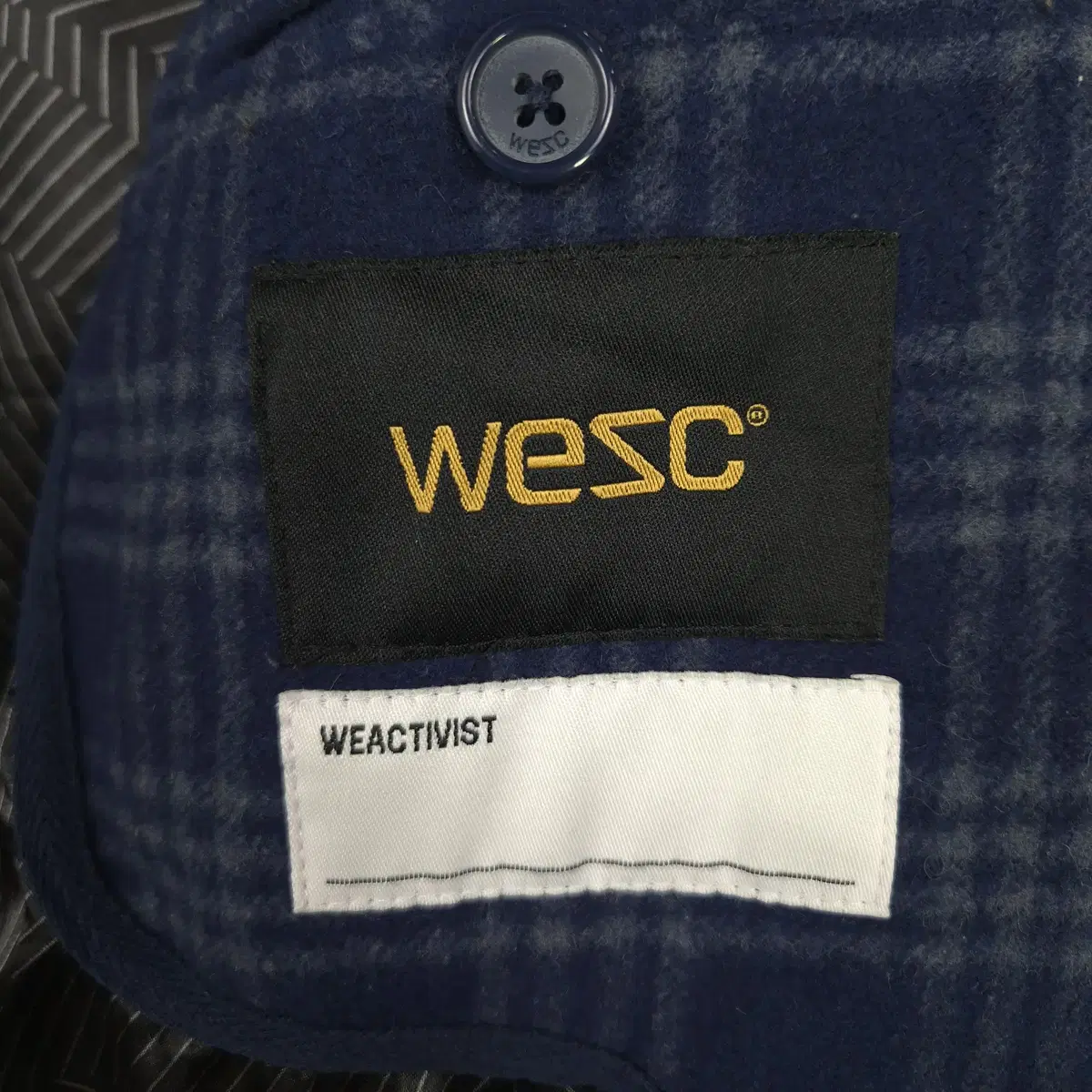 [95] WESC 블루 체크 울 자켓