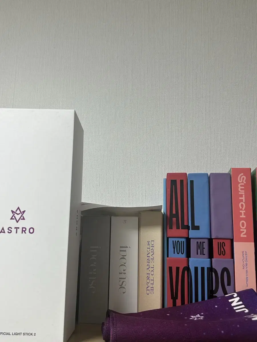 Astro goods (photo cards are also sold)