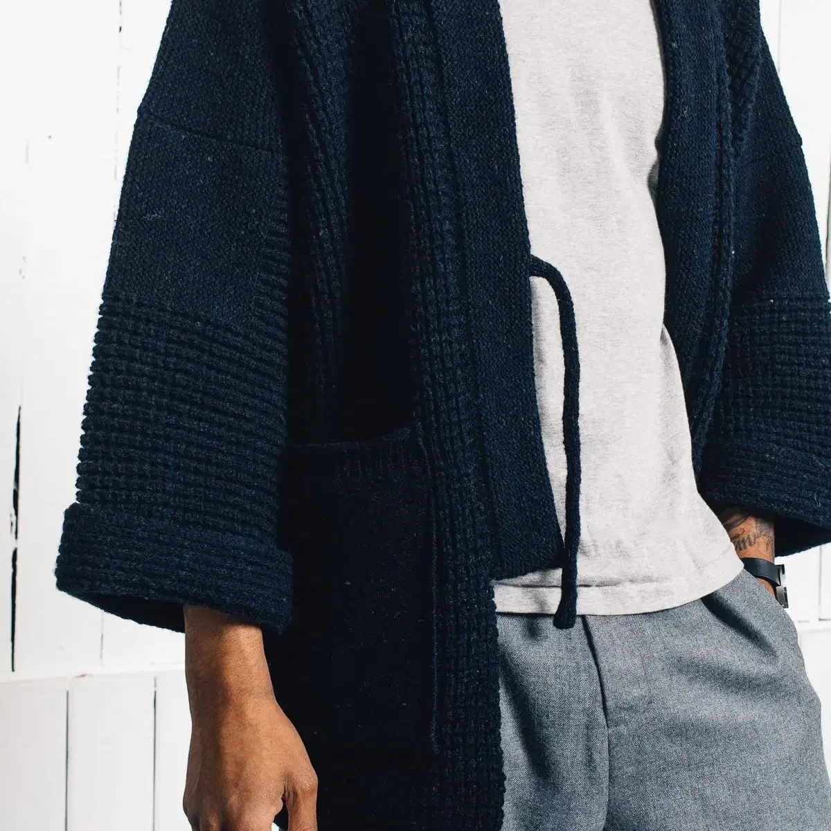 KAPITAL 5G WOOL WAFFLE KESA CARDIGAN