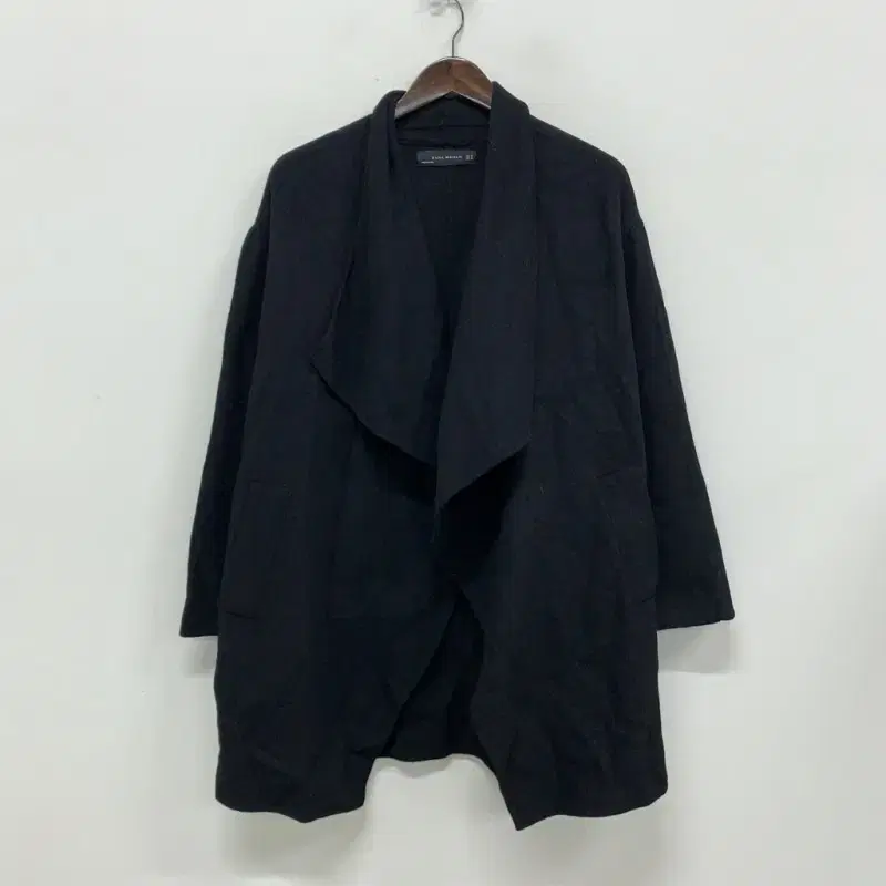 자라 ZARA 우먼 블랙 울 롱코트 95 G01807