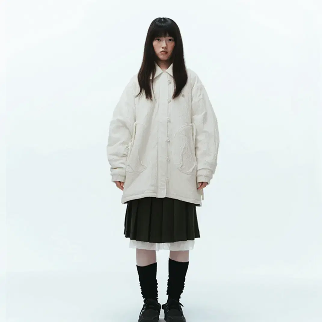 코이세이오 Round Collar Cozy Bomber Ivory