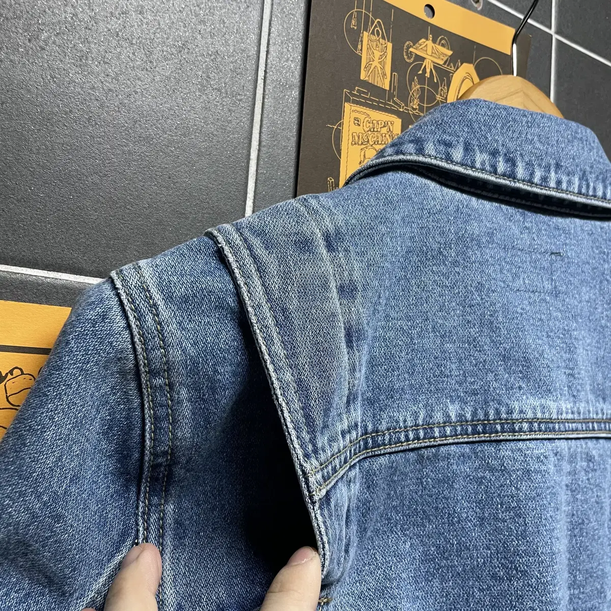 Wrangler 랭글러 브로큰트윌 데님 크롭자켓