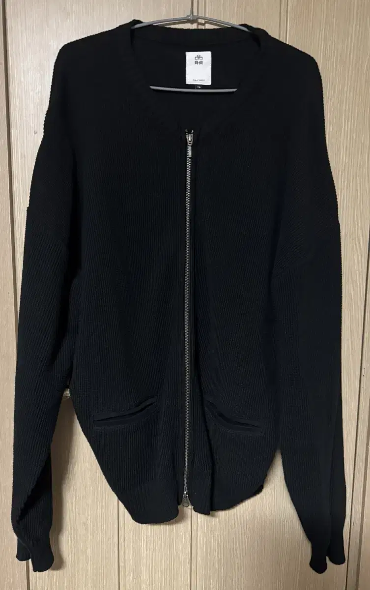 Polyester 4) Angel Knit Zip-up Jacket Black