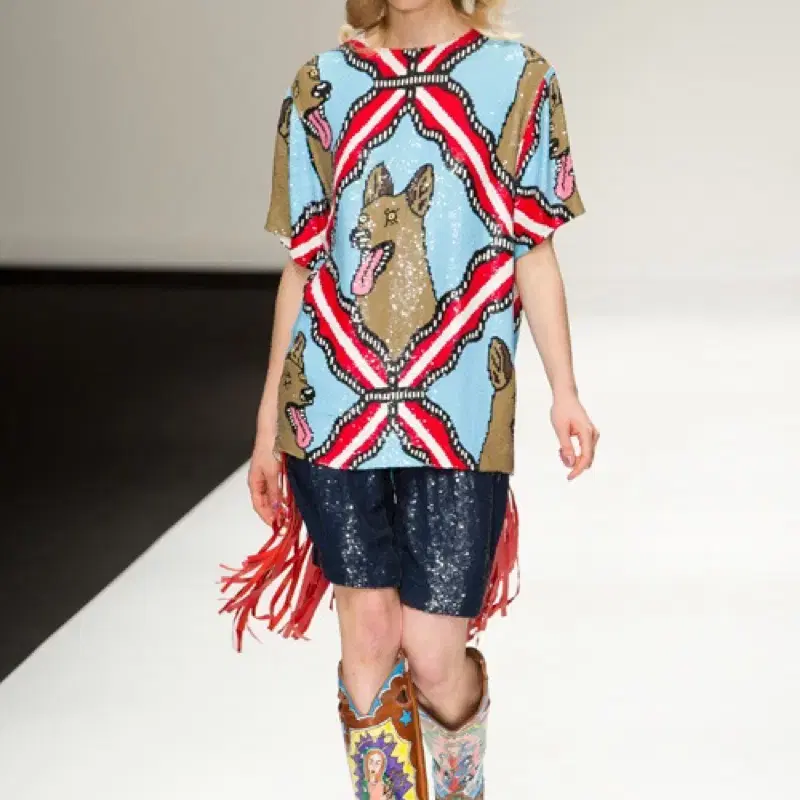 Ashish SS2011 스팽글 원피스 오버사이즈 티셔츠