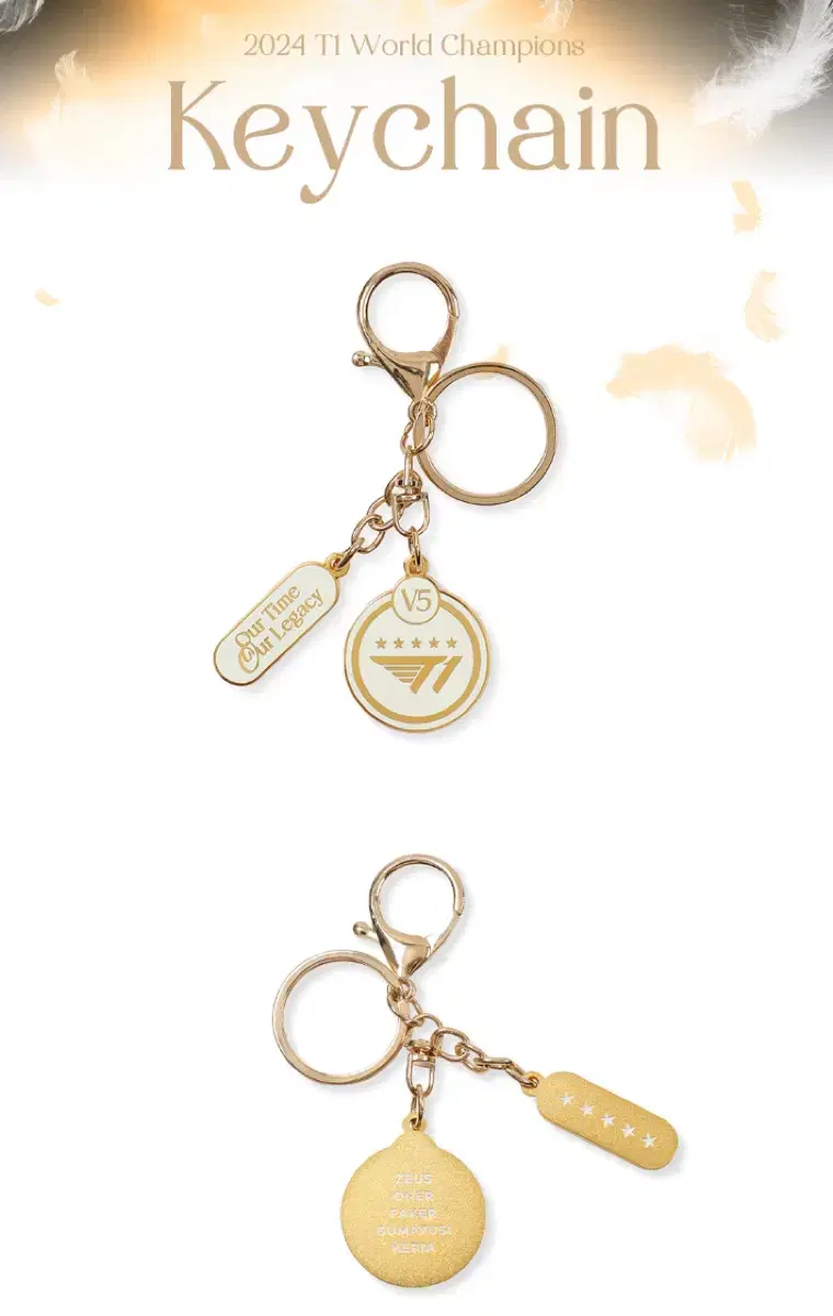 2024 T1 World Champions Keychain 티원월즈키링