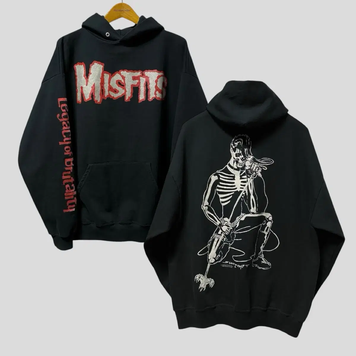 (XL)90s 미스피츠 Misfits 스웨트 후드티셔츠