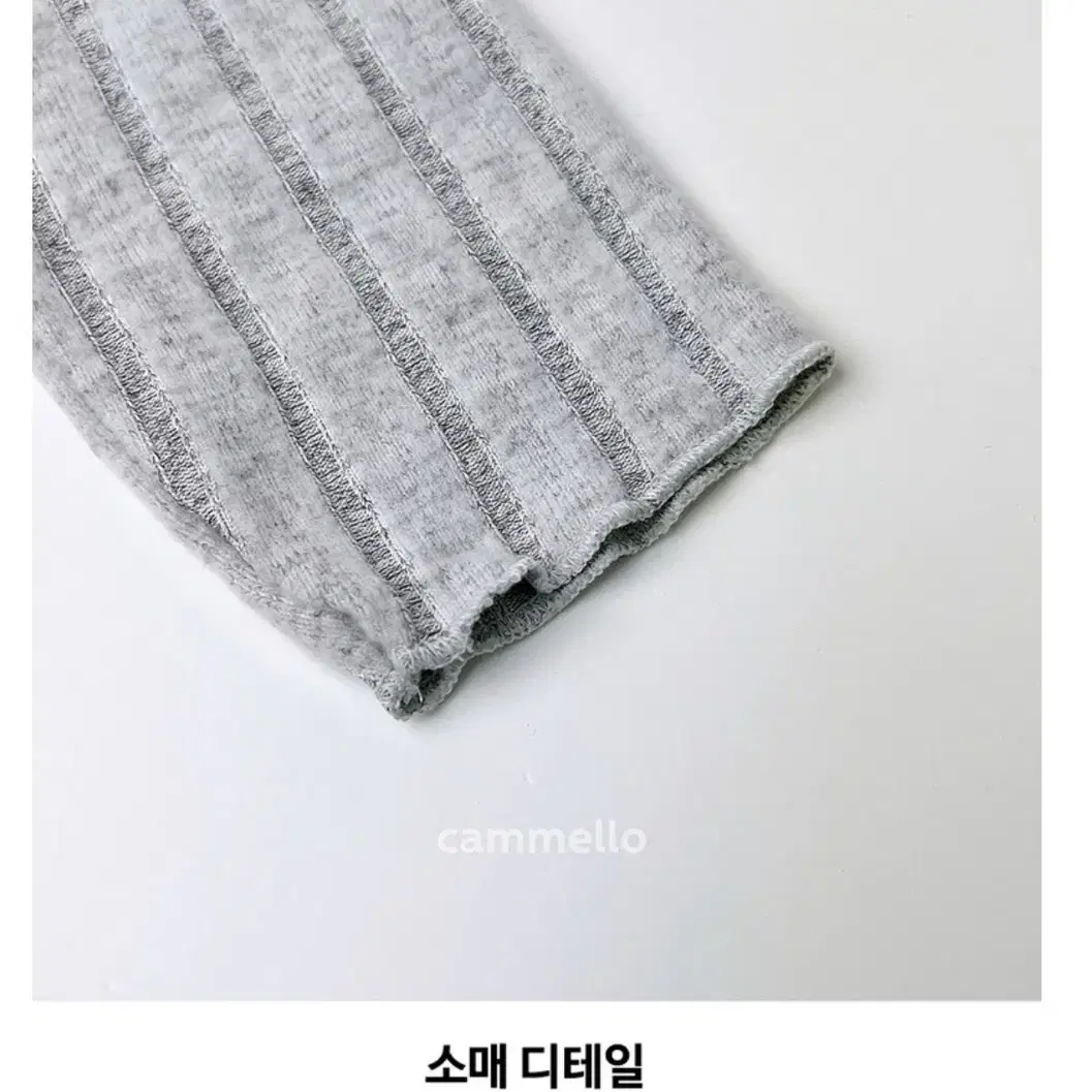 cammello 사이드 더블버튼 디테일 긴팔 골지 미니 원피스