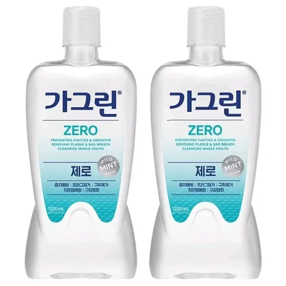 가그린 제로 구강청결제 1.2L 2개