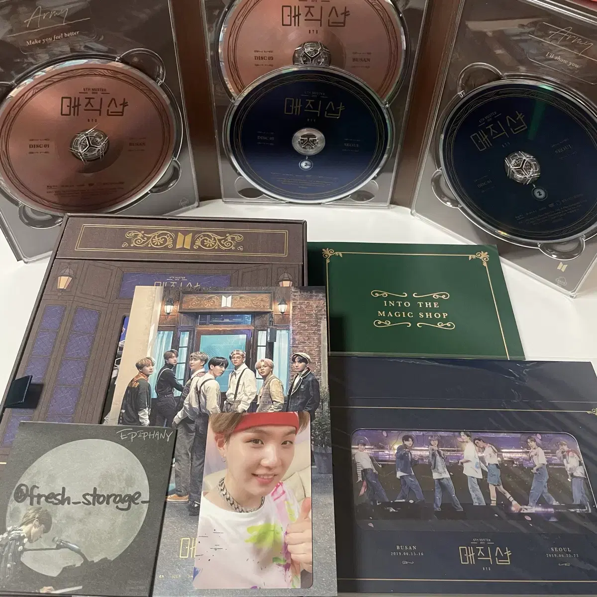 방탄소년단 매직샵 디비디 윤기 슈가 포카 BTS DVD 5기 머스터